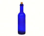 Blue Wine Bottle Ornament with Silver Hook