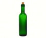 Green Wine Bottle Ornament with Silver Hook