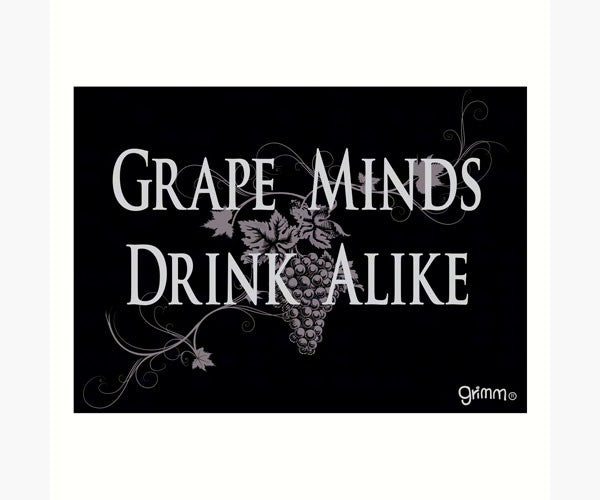 Magnet, Humorous Sayings, Grape Minds Drink Alike