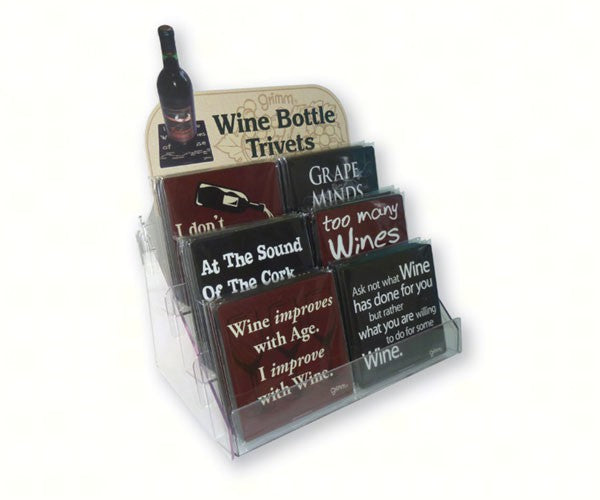 Wine Bottle Trivets Counter Display
