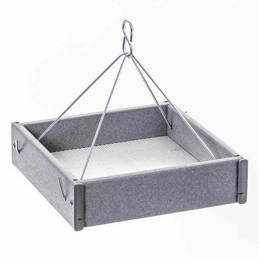 GREEN SOLUTIONS RECYCLED HANGING GRAY PLATFORM FEEDER