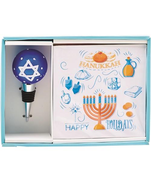 Hostess Set - Hanukkah (Napkins and Stopper)