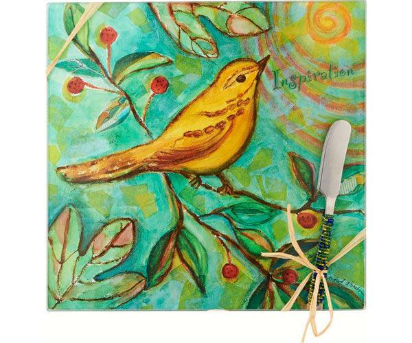 Cheese Board - Bird - Inspiration - Square 9 Inch