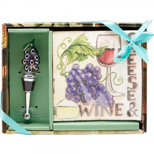 Grapes Napkin & Stopper Set