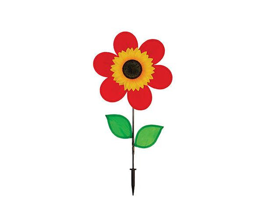 12 inch Red Sunflower with Leaves