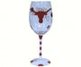 Wine Glass (12oz) - Texas Longhorn