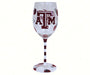 Wine Glass 12 oz Texas A&M Aggies