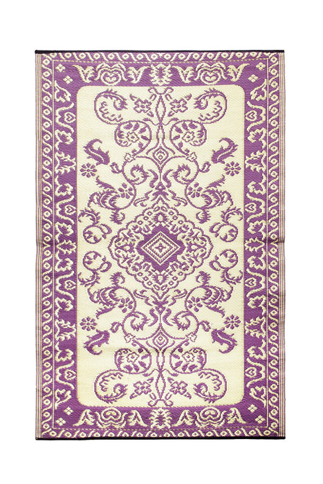Achla Designs Tracery Floor Mat, 4 x 6-Feet, Violet