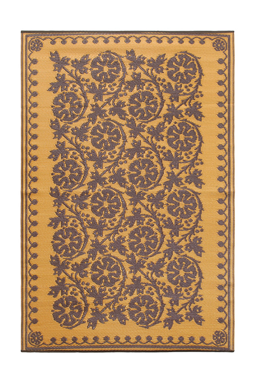 Achla Designs Cinquefoil Floor Mat, 4 x 6-Feet, Cinnamon