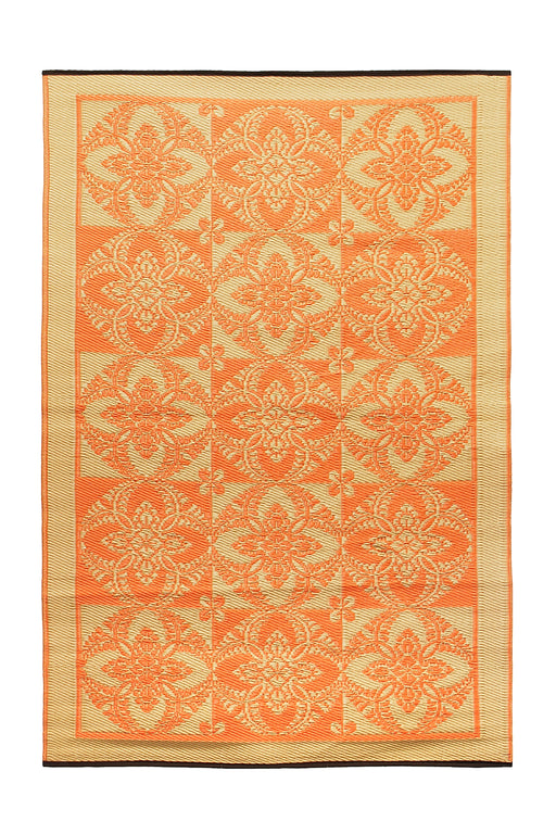 Achla Designs Primrose Floor Mat, 4 x 6-Feet, Saffron