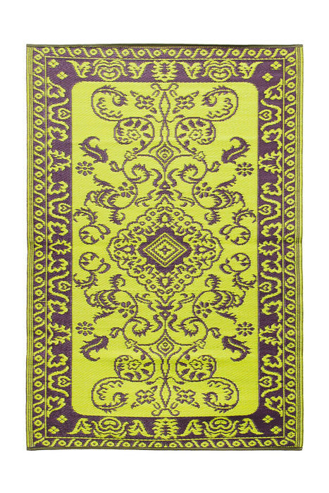 Achla Designs Classic Duotone Floor Mat, 4 x 6-ft, Aubergine