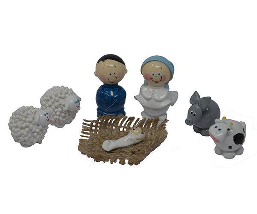 7 Piece Nativity Marble Figurines Set