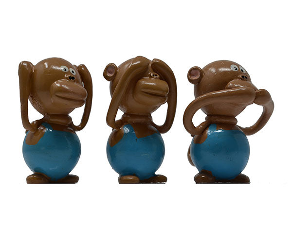 See, Speak, Hear Monkey Marble Figurines Set