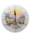 Thomas Kinkade Village Christmas 12 inch Glass Clock