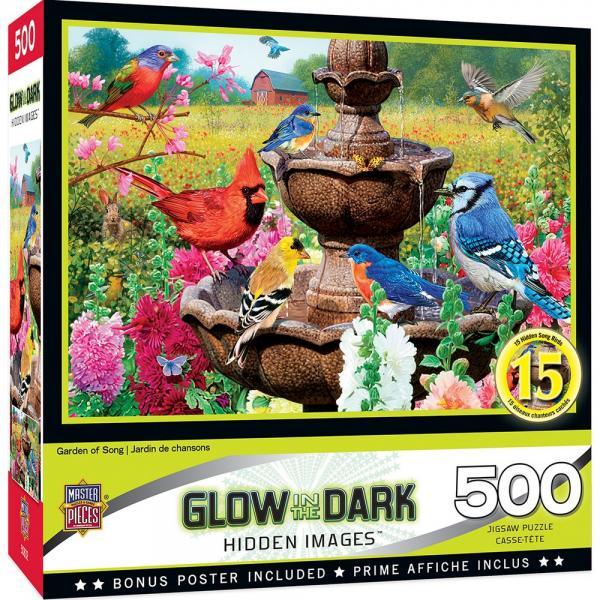 Hidden Image Glow in the Dark - Garden of Song 500 Piece Puzzle
