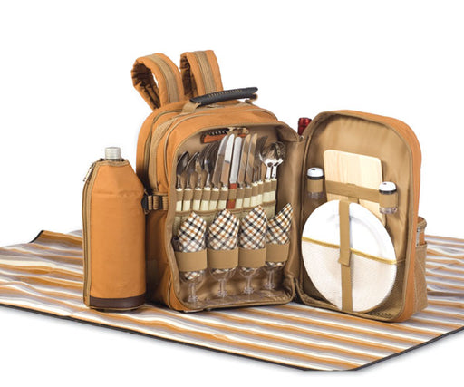 Tremont Brown 4 Person Picnic Set