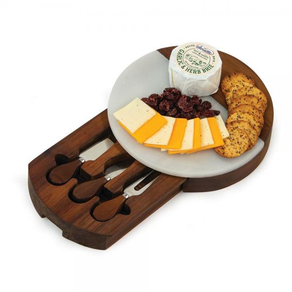 Winslow Marble Cheese Tray-White