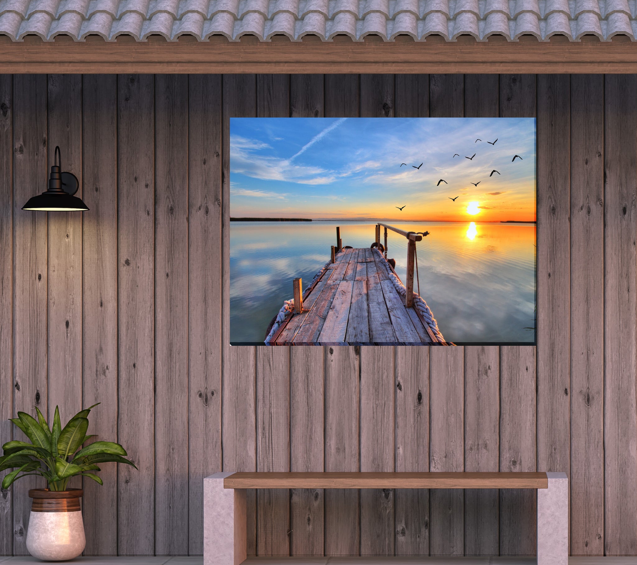 Outdoor Wall Art Outdoor Canvas Art Weatherproof — The Bird Shed