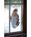 Holiday Cat in Pajamas Small Window Thermometer
