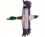 Flying Duck in Profile Small Window Thermometer