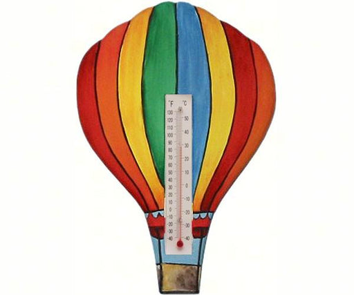 Hot Air Balloon with Vertical Stripes Small Window Thermometer