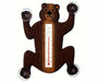 Climbing Black Bear Small Window Thermometer