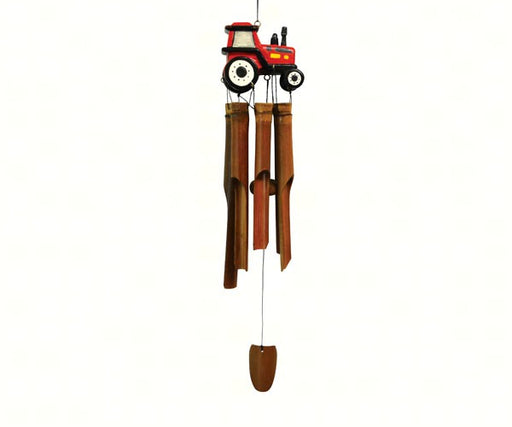 Red Tractor Bamboo Wind Chime