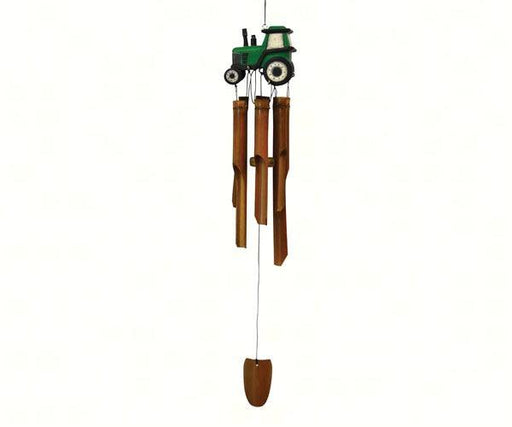 Green Tractor Bamboo Wind Chime