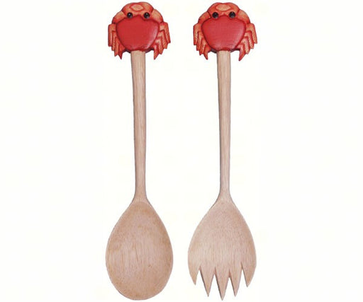 Red Crab Salad Server Set