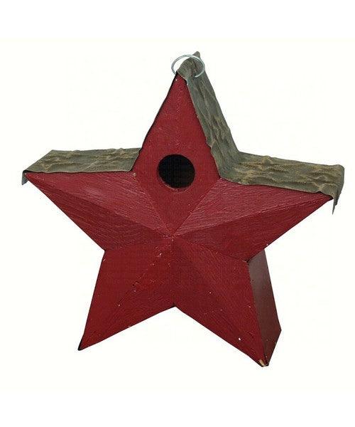 Country Star Bird House Red