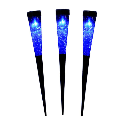 Achla Designs Solar Sparkle Cone-3 pack, Dark Blue
