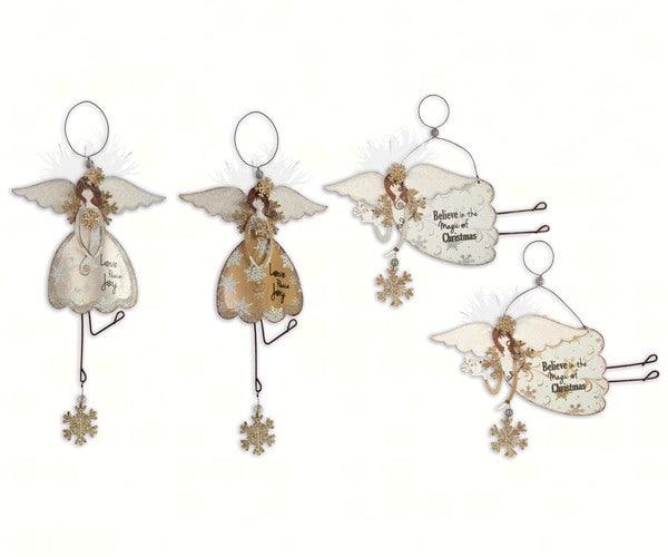 Angels Snowflakes Wine Charms