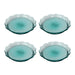 Achla Designs Scalloped Rim Recycled Glass Tray 4-Pack