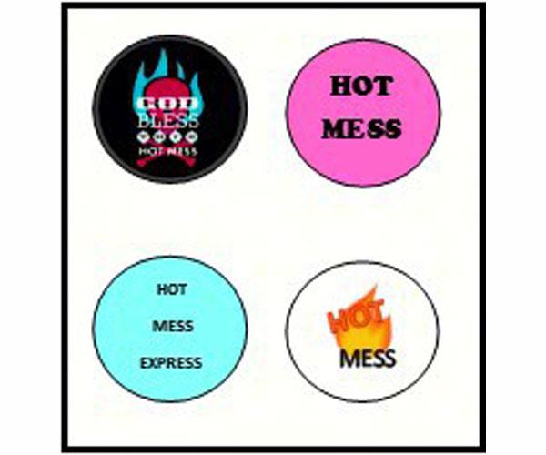 Bless This Hot Mess Magnetic Wine & Drink Charm Set
