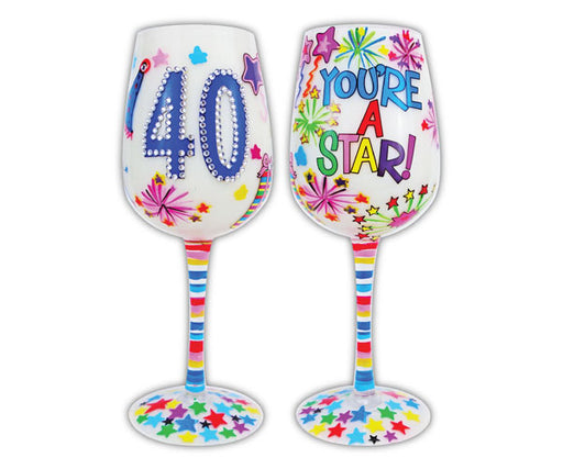 Wine Glass, 40 You're A Star