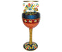 Wine Glass Deco Floral Bottom's Up