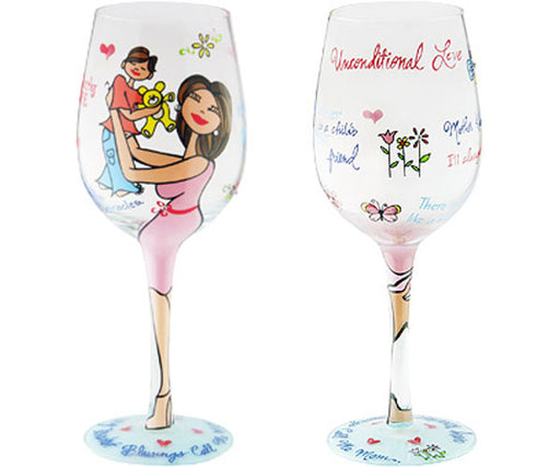 Wine Glass Motherly Love Boy