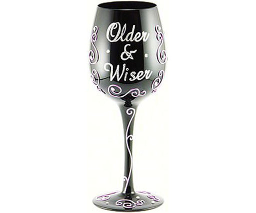 Wine Glass Older & Wiser