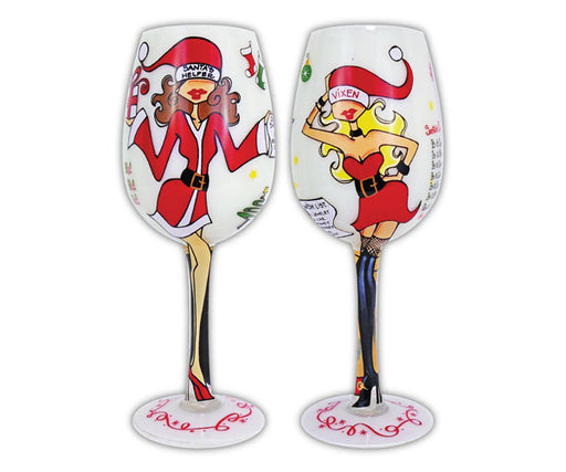 Wine Glass ""Santa's Helper""