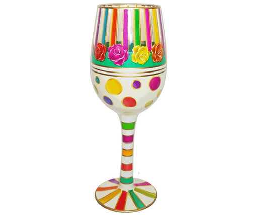 Wine Glass Stripes Bottom's Up