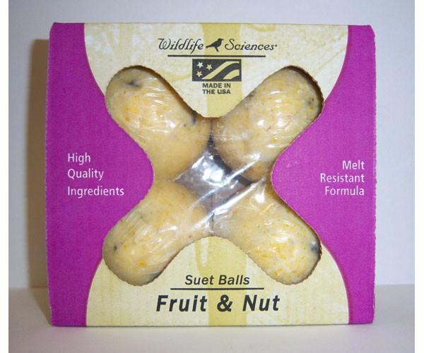 Fruit & Nut Suet Balls 4 pack (boxed)  + Freight West of Rockies Only