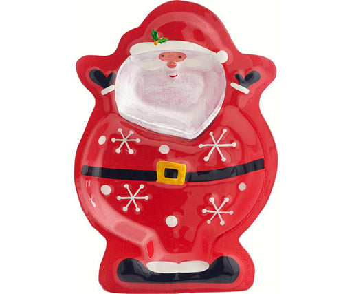 Platter - Santa - 2 sections - 12.5 in x 8 in