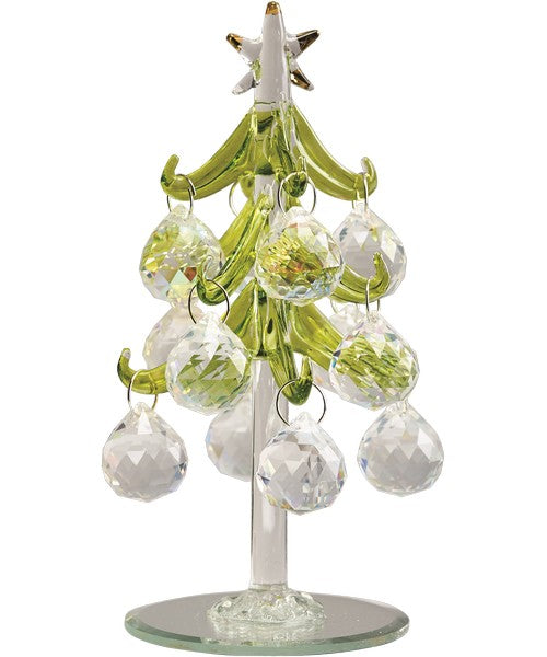 Tree- Green with Crystal Round Ornaments - 6 Inch GB