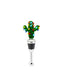 Glass Bottle Stoppe Cactus with Xmas lights
