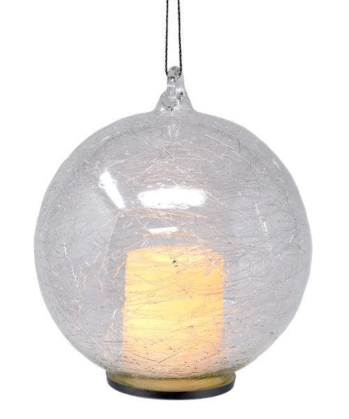 Christmas LED Candle in Globe - Contemporary