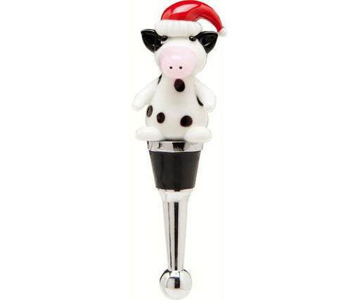Bottle Stopper - Christmas Cow
