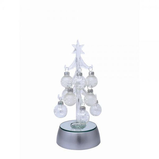 Clear Light Up Tree with 12 Ornaments - Gift Box