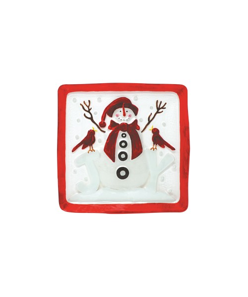 Platter - Snowman Joy - 11.5 inch Square