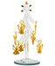 Clear Glass Tree 6 inch with 9 Angel and Cross Ornaments
