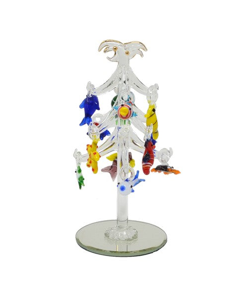 Palm Tree with Fish Ornaments - 6.25 Inch - GB